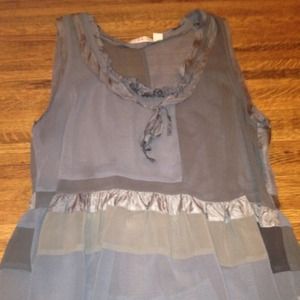 Chelsea & Violet Sheer Sleeveless Top Retail $78