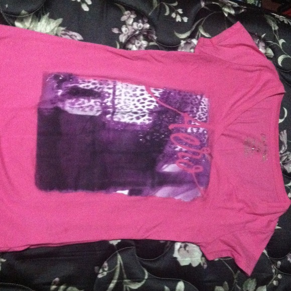 Pink Aeropostale V-neck Graphic-T