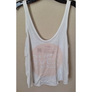 Summery RVCA tank | white with orange graphic