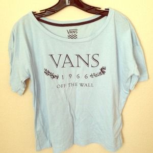 ❌SOLD! Baby-blue Vans slouchy slub tee 😎