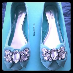 Flats in tiffany blue
