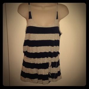 Navy blue and gray striped jumper!