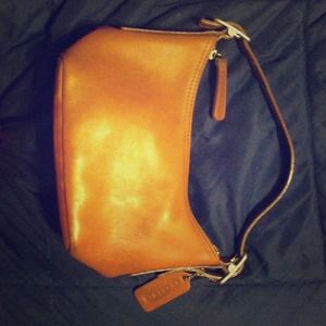 small leather coach bag