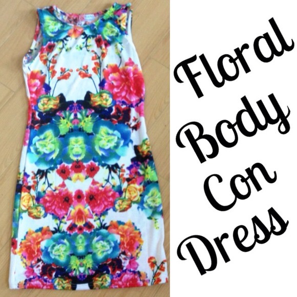 BUNDLED - Floral Body Con Dress