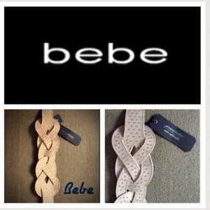 Bebe tan with gild studs belt
