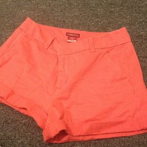 High waisted coral shorts