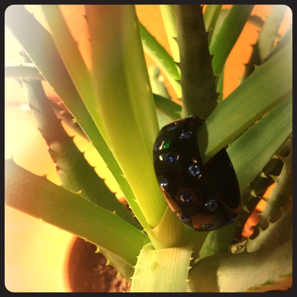 Funky Black and Blue Ring