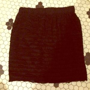 Black ruffled skirt