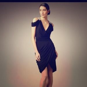 *Sold* David Meister jeweled draped dress