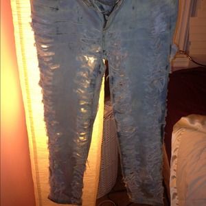 Extremely distressed and destroyed Joe jeans