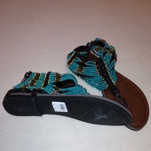 Real beaded sandals