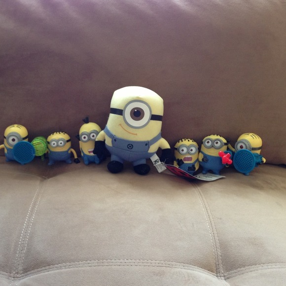 Despicable Me Minions plush and McDonalds toys