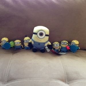 Despicable Me Minions plush and McDonalds toys
