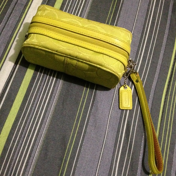 Coach Clutches & Wallets - Yellow/Green Coach Wristlet