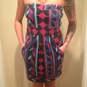 Aztec pattern dress
