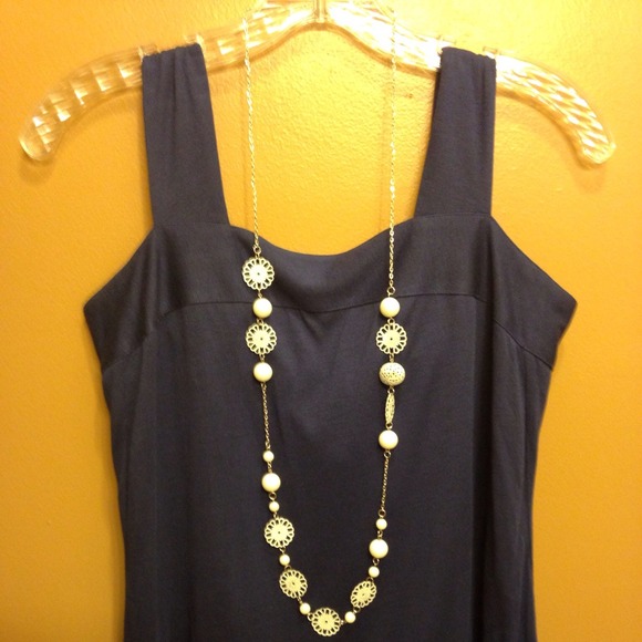 Joe's Navy Blue Tank With Cute Back Tie