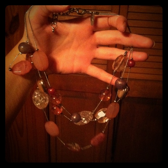 Pink stone necklace