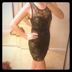 NikiBiki Gold on Black Dress