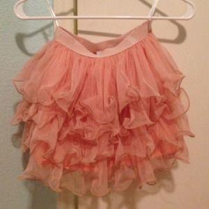 Traded to @tocss Papaya Ruffle Skirt