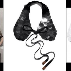 ❌SOLD❌Marni at H&M Glossy Black Sequins Collar