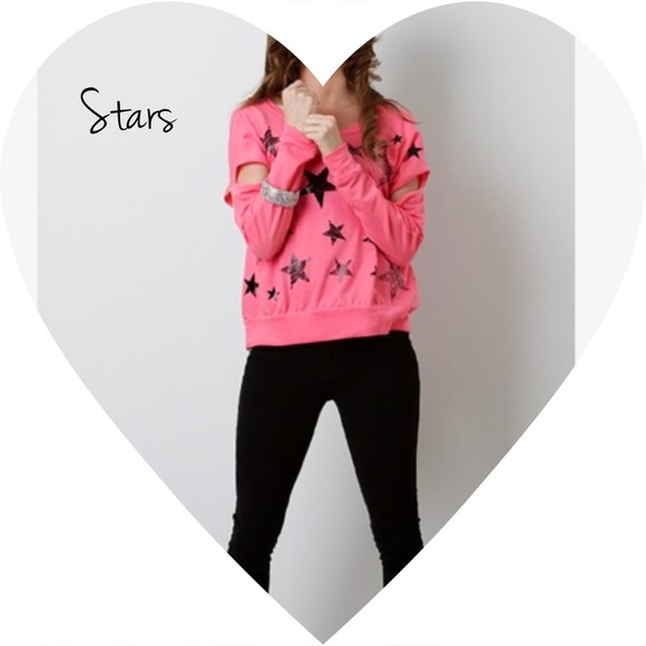 Sweaters - 🎀SOLD OUT🎀Pink Star Sweater Top
