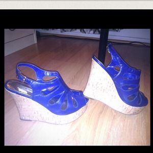 Cobalt blue cut out wedges!
