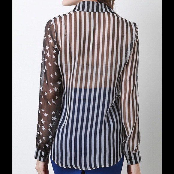 🎀SOLD OUT🎀American Flag Blouse - Picture 3 of 4