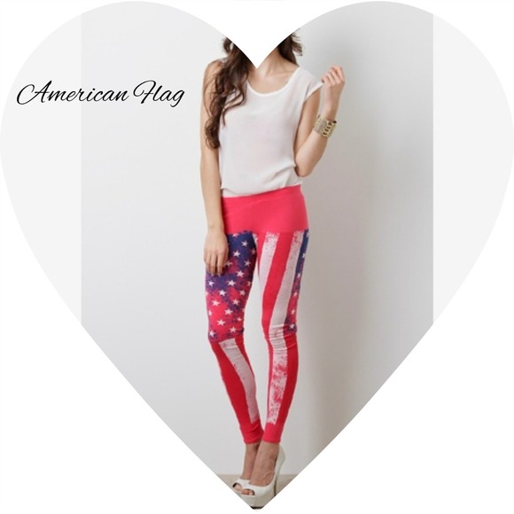 Pants - 🎀SOLD OUT🎀American Flag Leggings