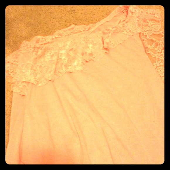 Off one shoulder pink vanity top. - Picture 1 of 1