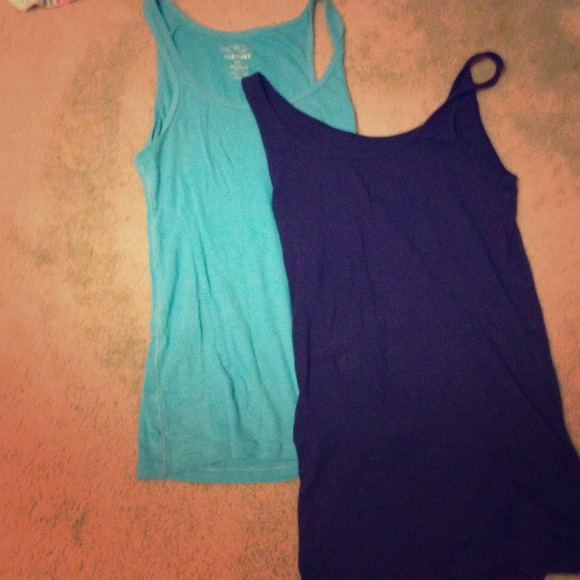 Two blue old navy tank tops.