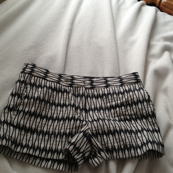 Black and white shorts
