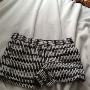 Black and white shorts
