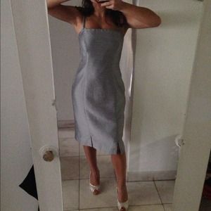 Silver chiffon dress