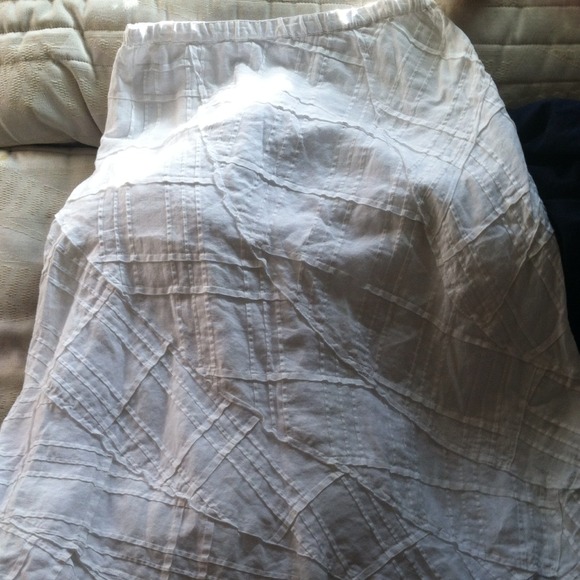 Long white skirt