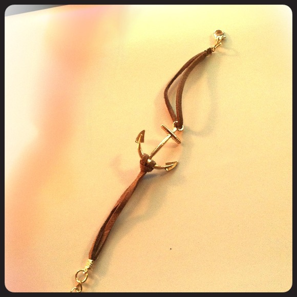 Brown individual anchor bracelet