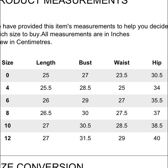 Alice and Olivia Size Conversions