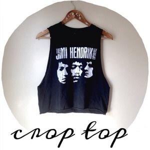 ❌Bundled❌Jimi Hendrix crop top sz M