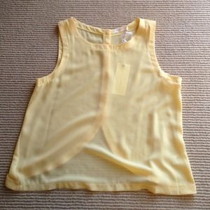 Nordstrom (lush) yellow sheer blouse