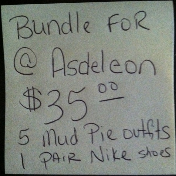 5 Mud Pie outfits and 1 pair of Nike shoes