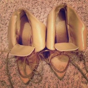 Alexander McQueen lace-up suede booties