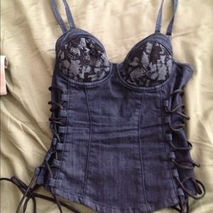 Guess denim bustier