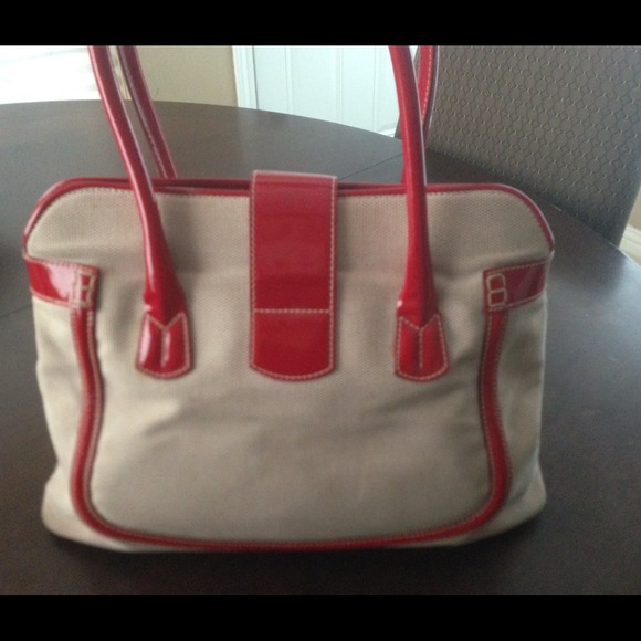 Authentic Tod's Beige with Red Handbag - Picture 2 of 2