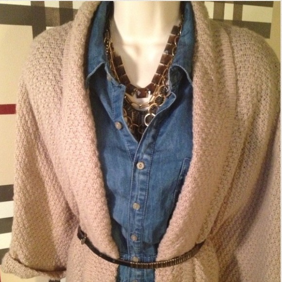 SOLD Drop waist chambray dress. Sz XL. Never worn - Picture 2 of 4