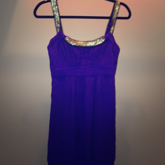 100 % silk Royal Blue BCBGMAXAZRIA dress