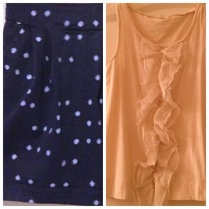 [Reserved] Bundle of H&M Pencil Skirt/J.Crew Tank