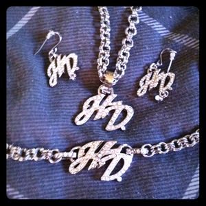 Harley Davidson jewelry set.