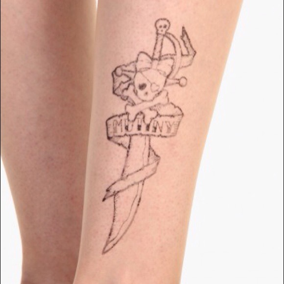 Sheer Tattoo Pantyhose🚫Trades - Picture 2 of 3