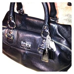 Authentic Black COACH Leather Handbag