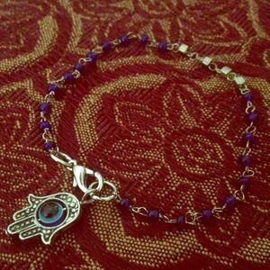 ✨ Hamsa Hand & Evil Eye beaded bracelet 👀