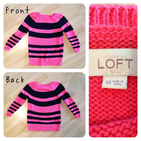 🚫Sold🚫🌟Host pick🌟LOFT striped sweater sz XS. - Picture 2 of 4